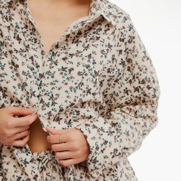 new FREE PEOPLE Early Morning 100% cotton Sleep SET! Ivory Combo 257  3T2M - Picture 5 of 12